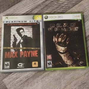 Max Payne Platinum Hits & Dead Space Xbox 360 Game Bundle CIB Tested Manuals
